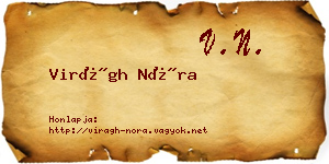 Virágh Nóra névjegykártya