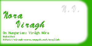 nora viragh business card